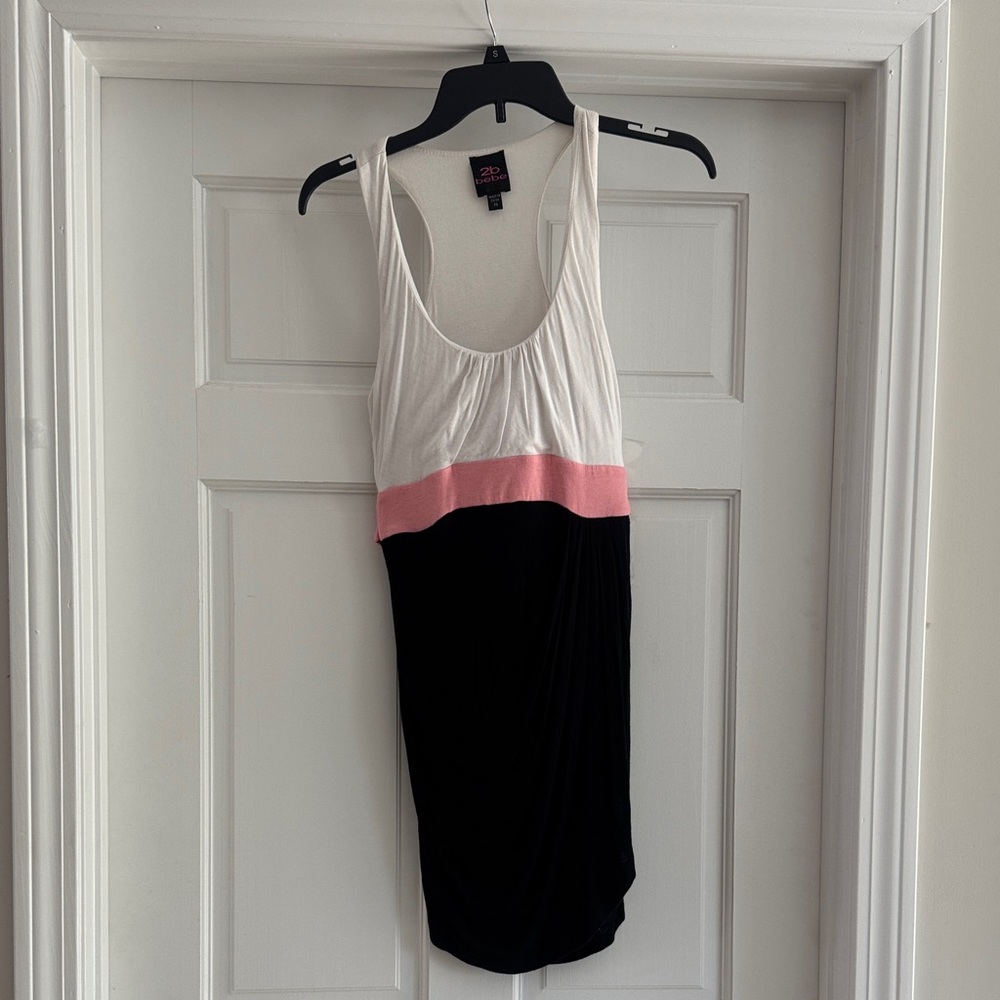 Sexy Y2K 2B Bebe Chic Colorblock Tank Dress size XS